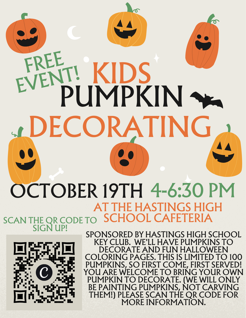 A flyer that has clip art pumpkins all over it that says Kids Pumpkin Decorating