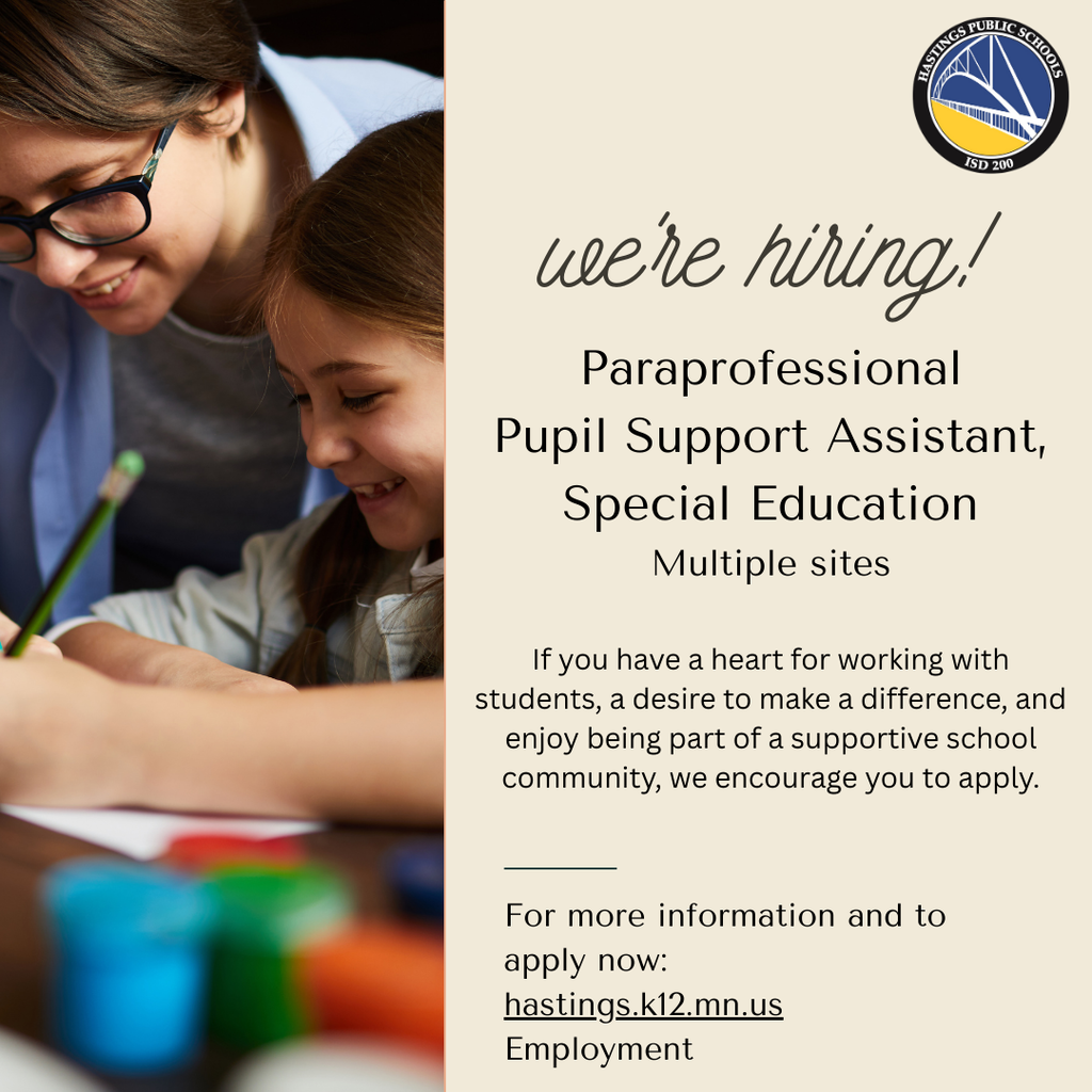 we're hiring paraprofessionals