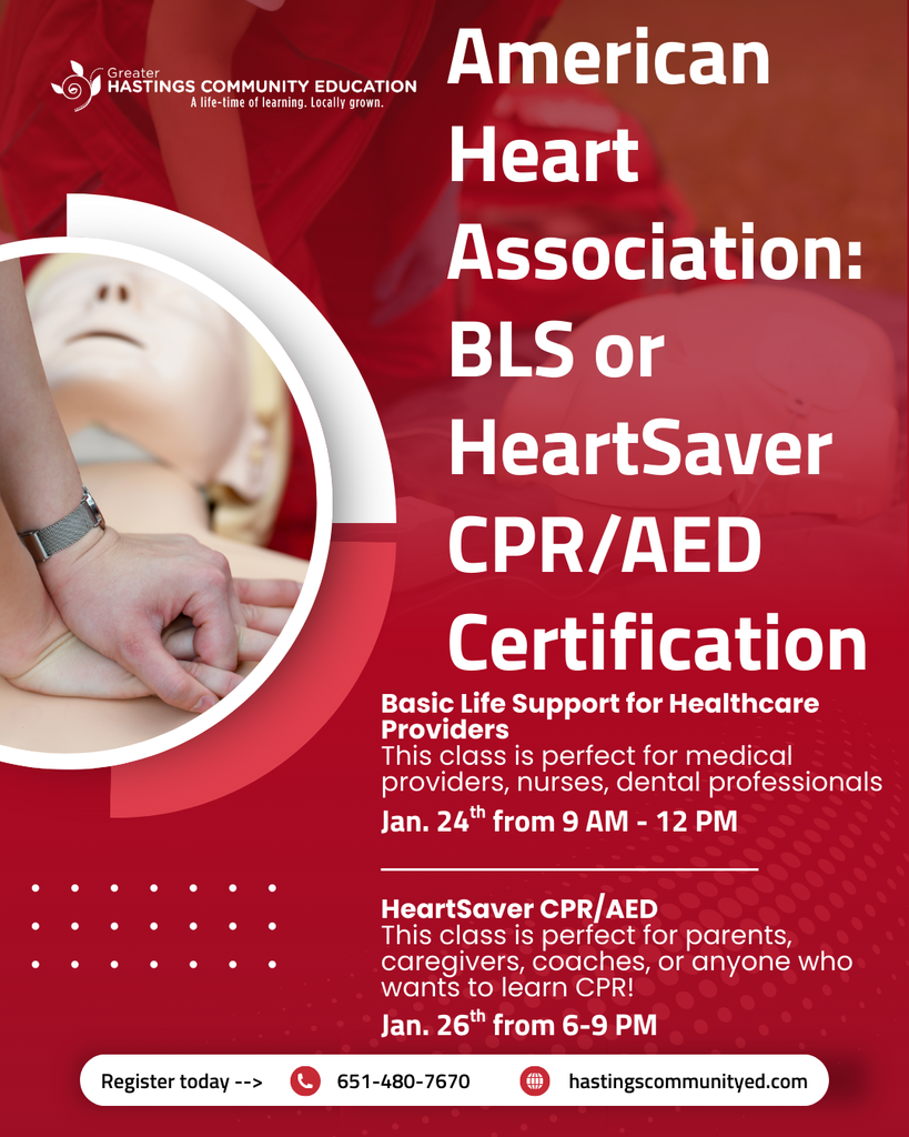 American Heart Association BLS or HeartSaver CPR/AED