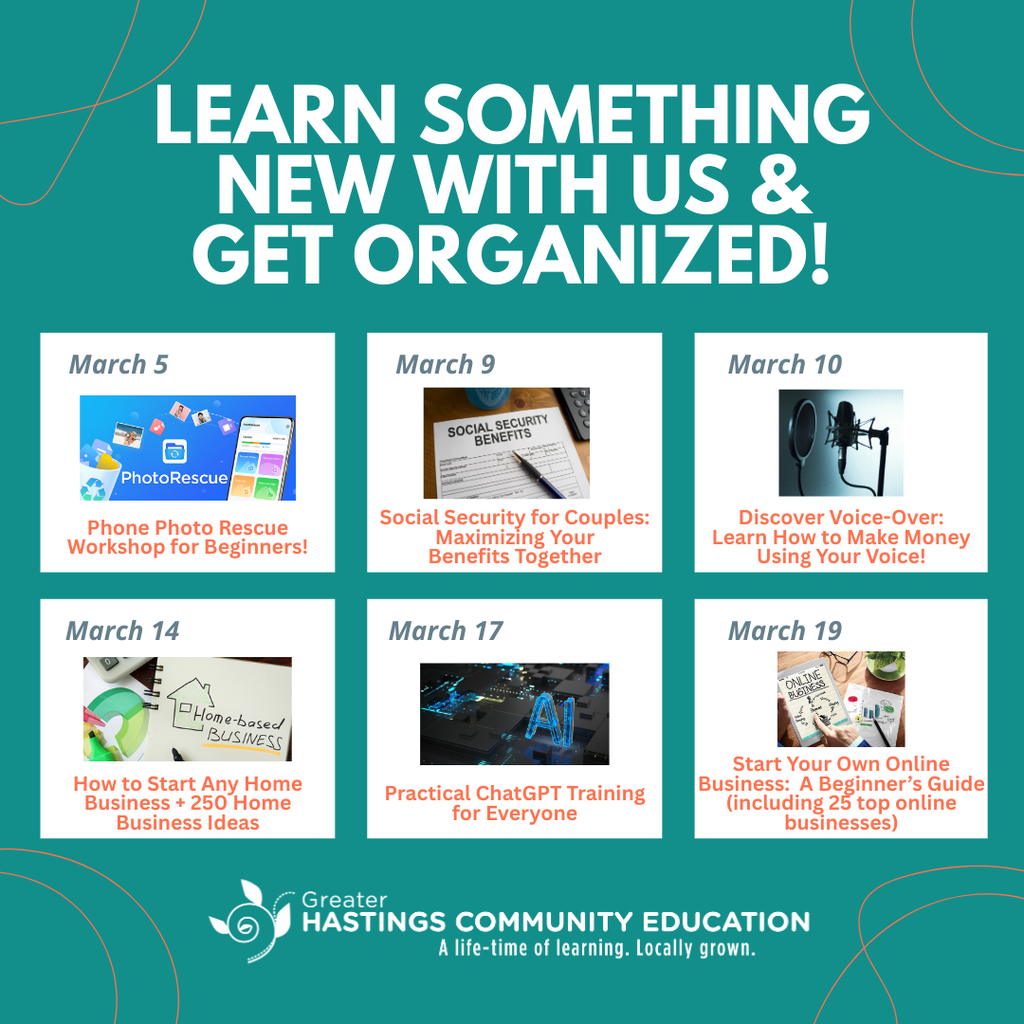 March classes coming up