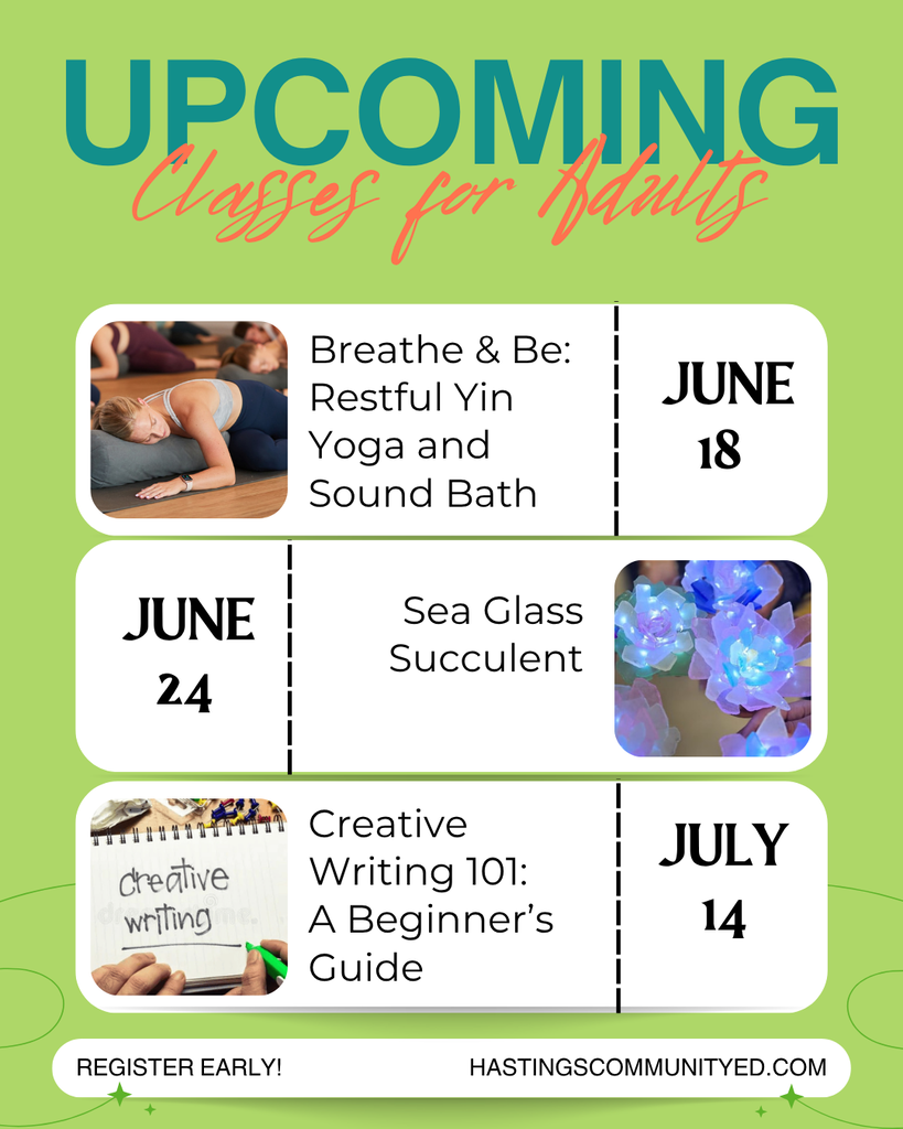 UPCOMING ADULT CLASSES