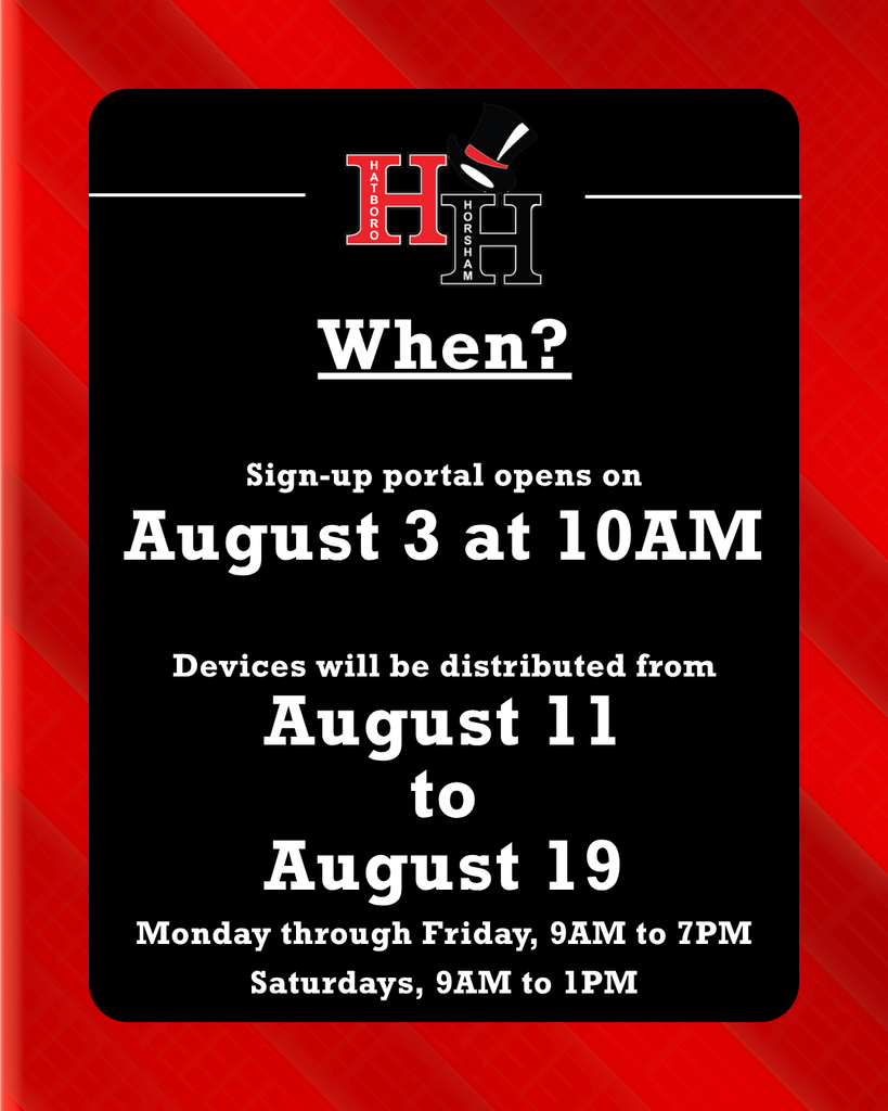 When? Sign-up portal opens on August 3 at 10AM. Devices will be distributed from August 11 to August 19, Monday through Friday, 9AM to 7PM and Saturdays, 9AM to 1PM.