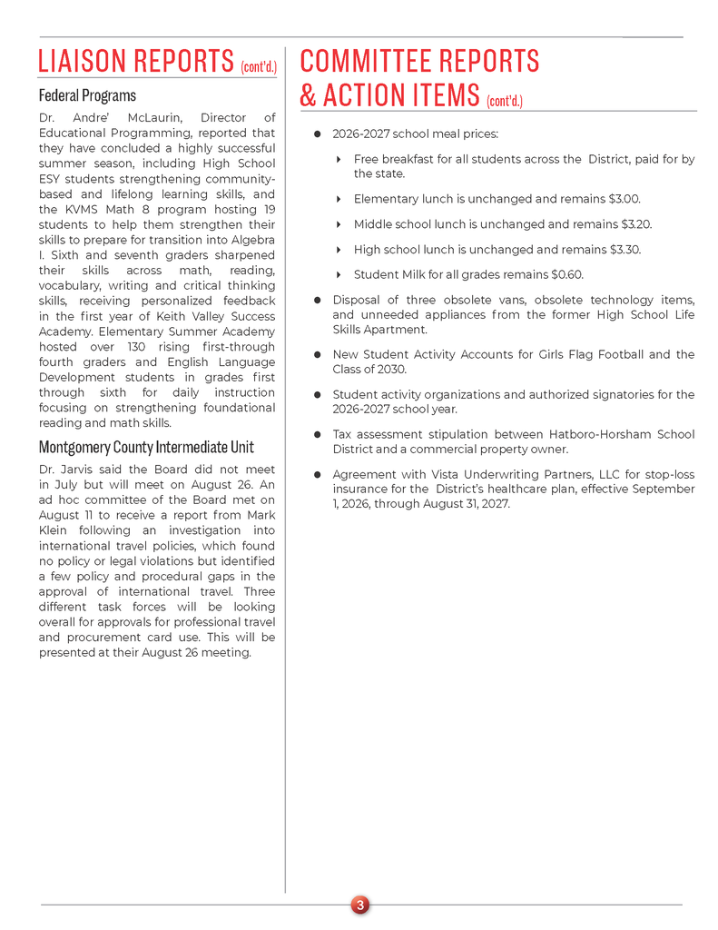 Board Notes August 2026