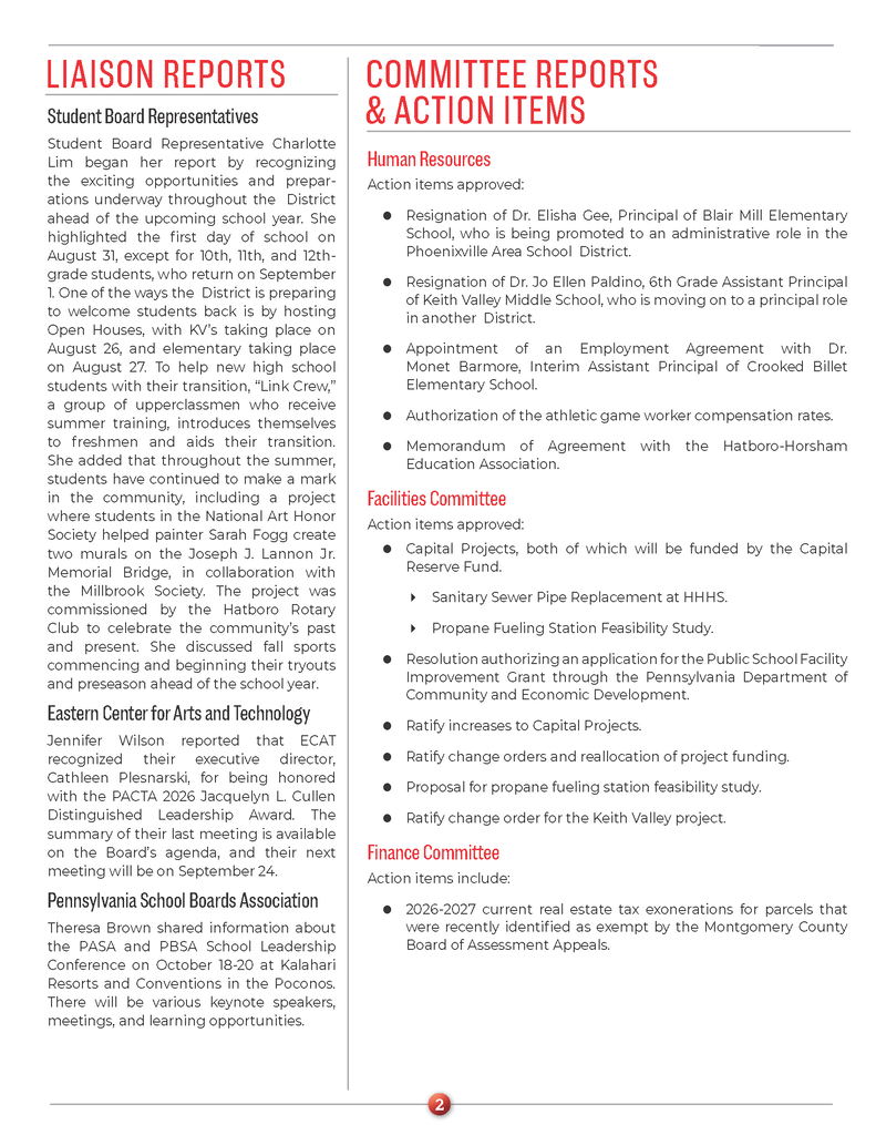 Board Notes August 2026