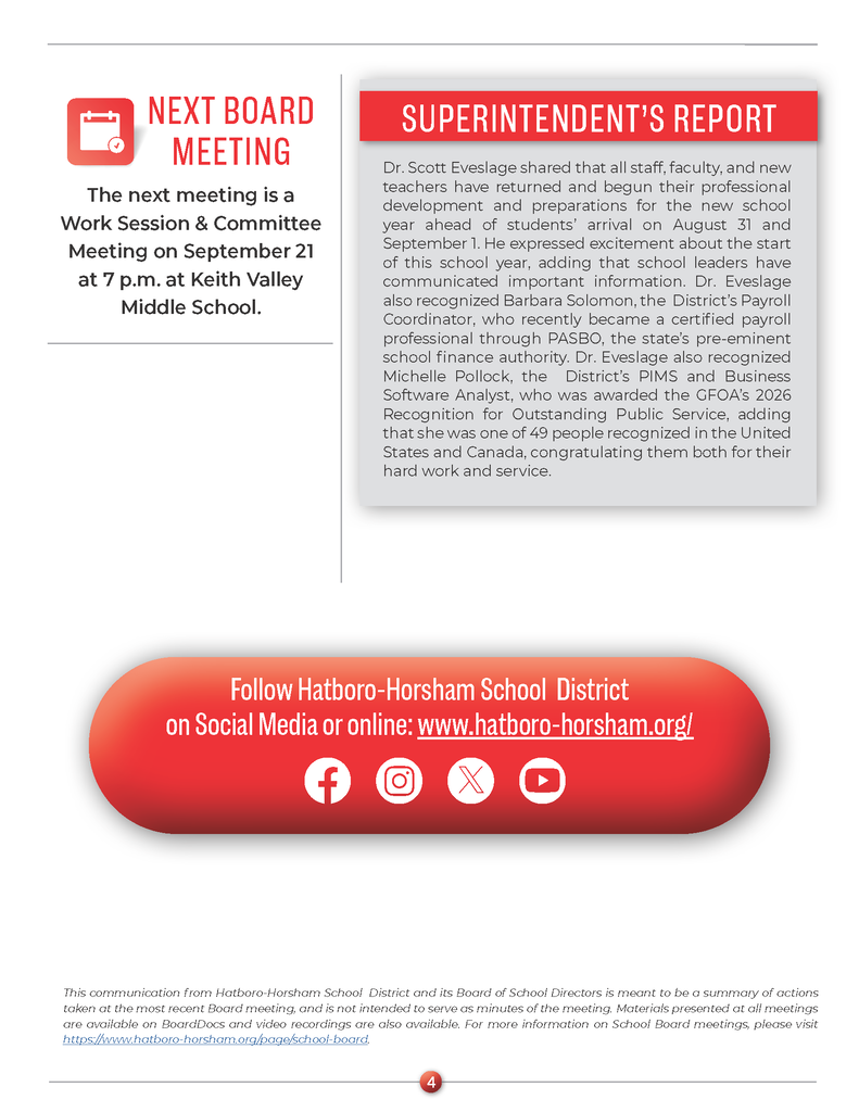 Board Notes August 2026