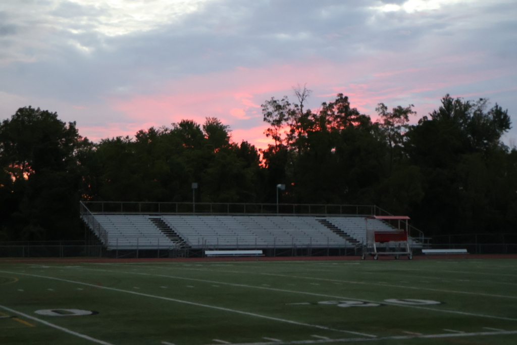 Pink skies in Horsham, PA at approximately 6:30AM this morning