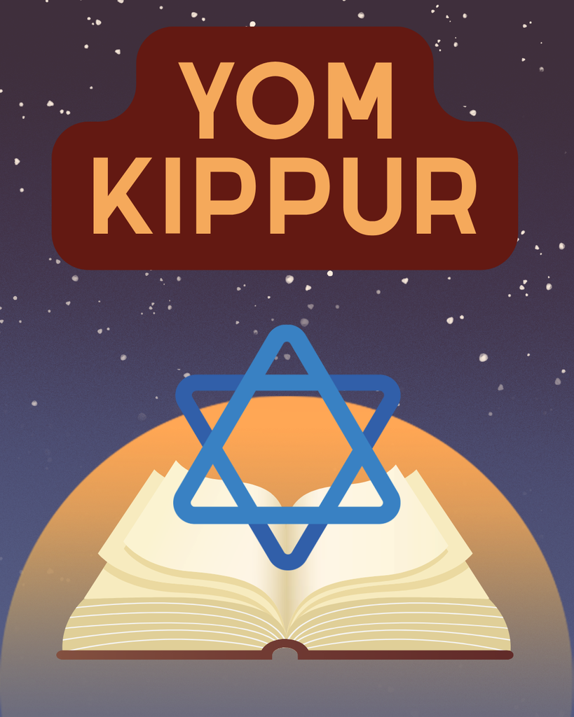 Yom Kippur with Star of David over an open book