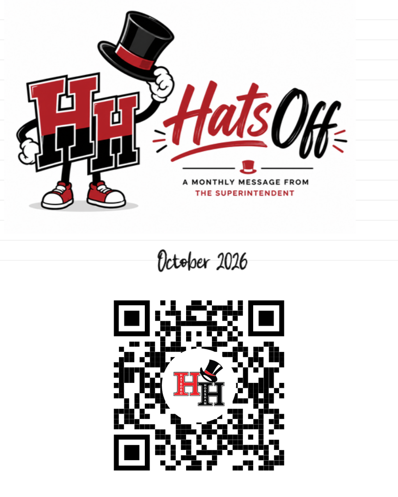 Hats Off: A Monthly Newsletter from the Superintendent - October 2026 (with a QR Code to the newsletter)