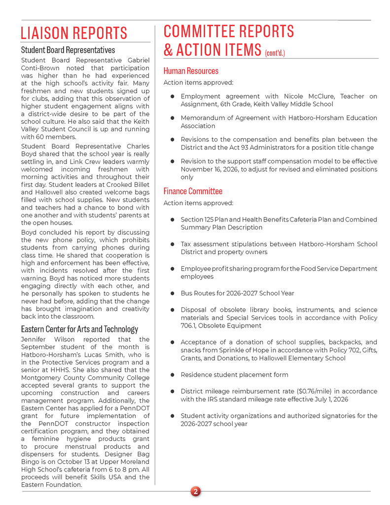 Board Notes September 2026
