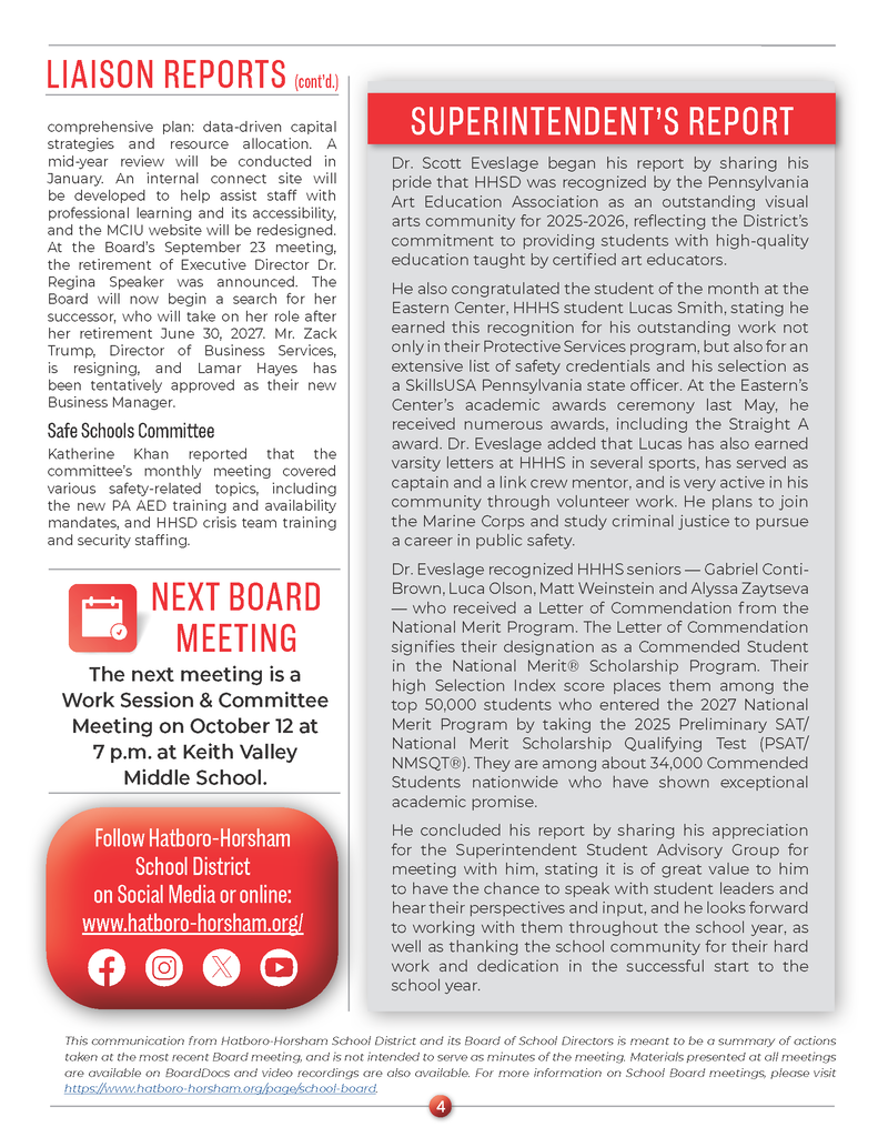 Board Notes September 2026