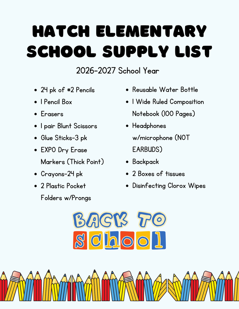 HES Schhool Supply List