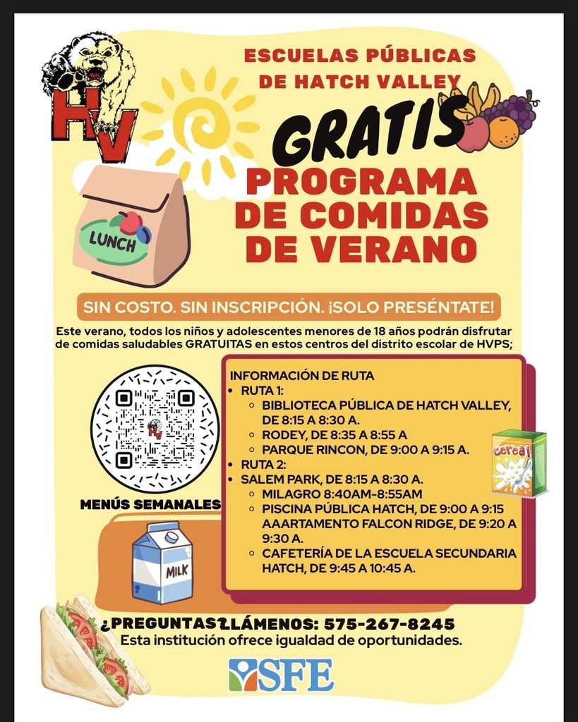 GRATIS PROGRAMA DE COMIDAS DE VERANO