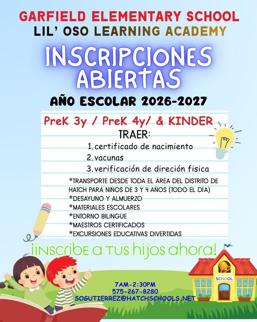 lil Oso registration flyer Spanish