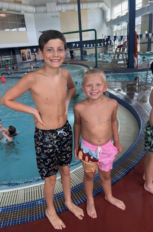 at the pool
