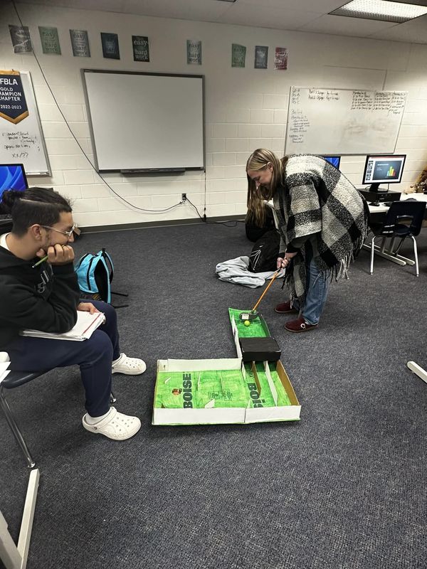 Management class creates games out of cardboard Hatton Eielson School