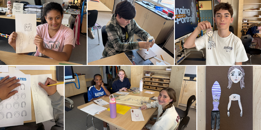 Seventh Grade Artists Bring Self-Portraits to Life
