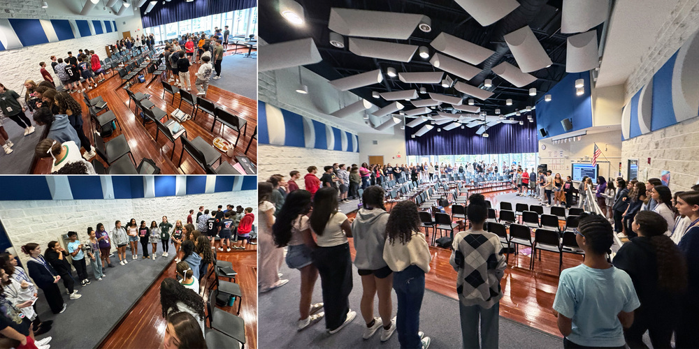 Chamber Choir Visit to 8th Grade Choir