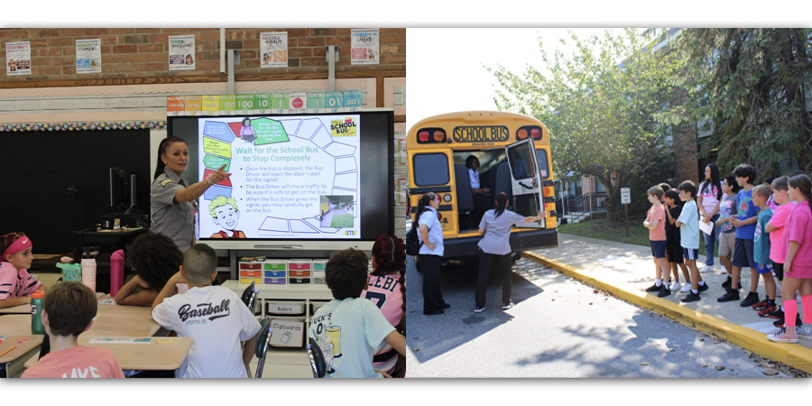 Pines Students Learn the Importance of Bus Safety