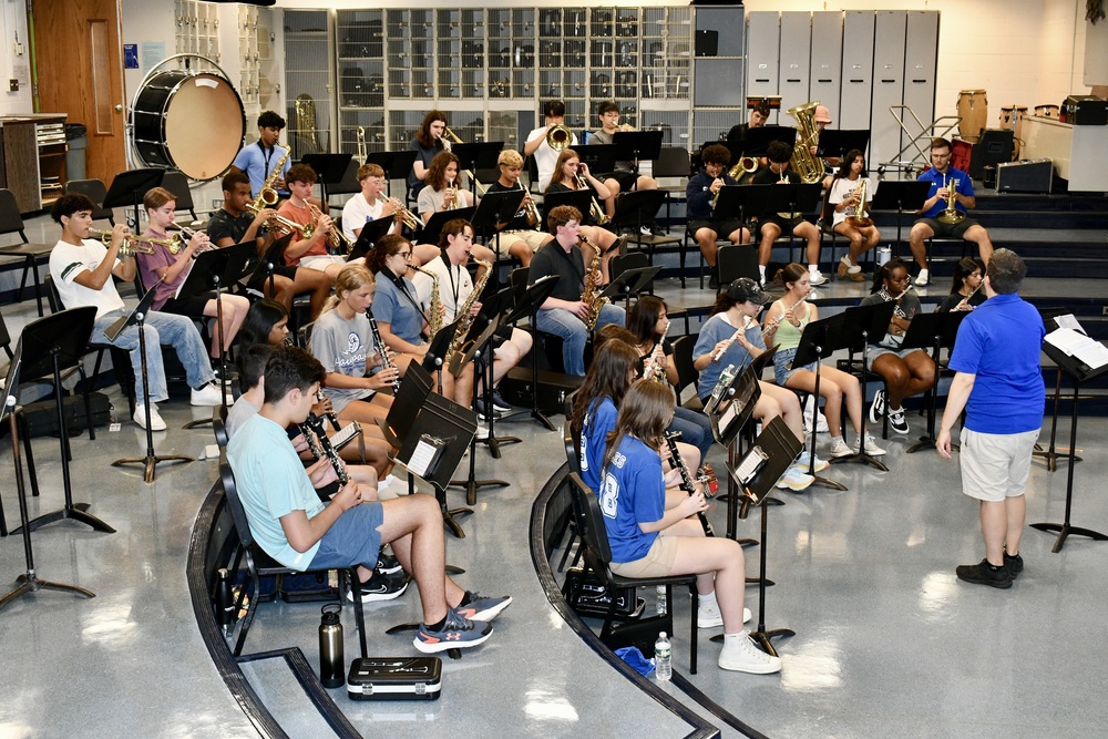 students performing instruments