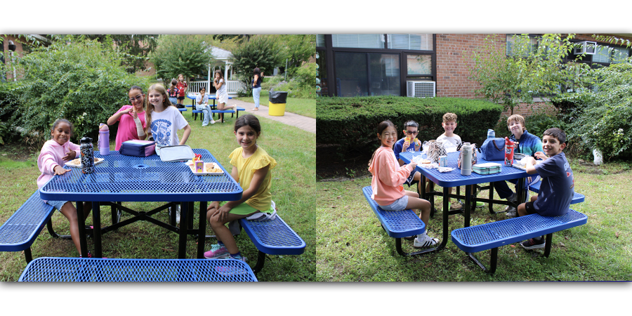 Pines Students Take Lunch Outdoors