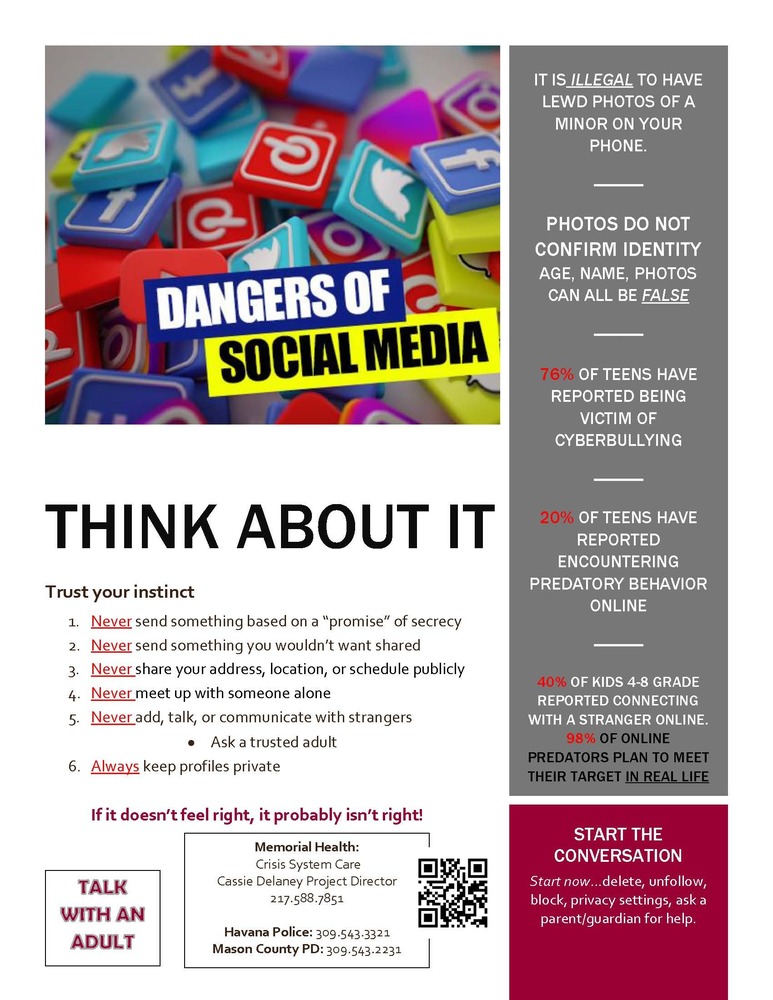 Social Media Danger Information