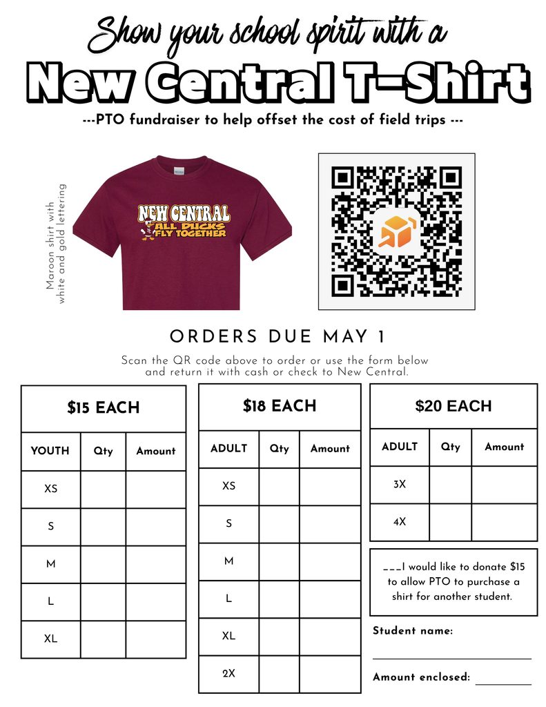 T-shirt order form