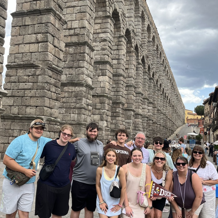 Our group at the Roman aqueduct.