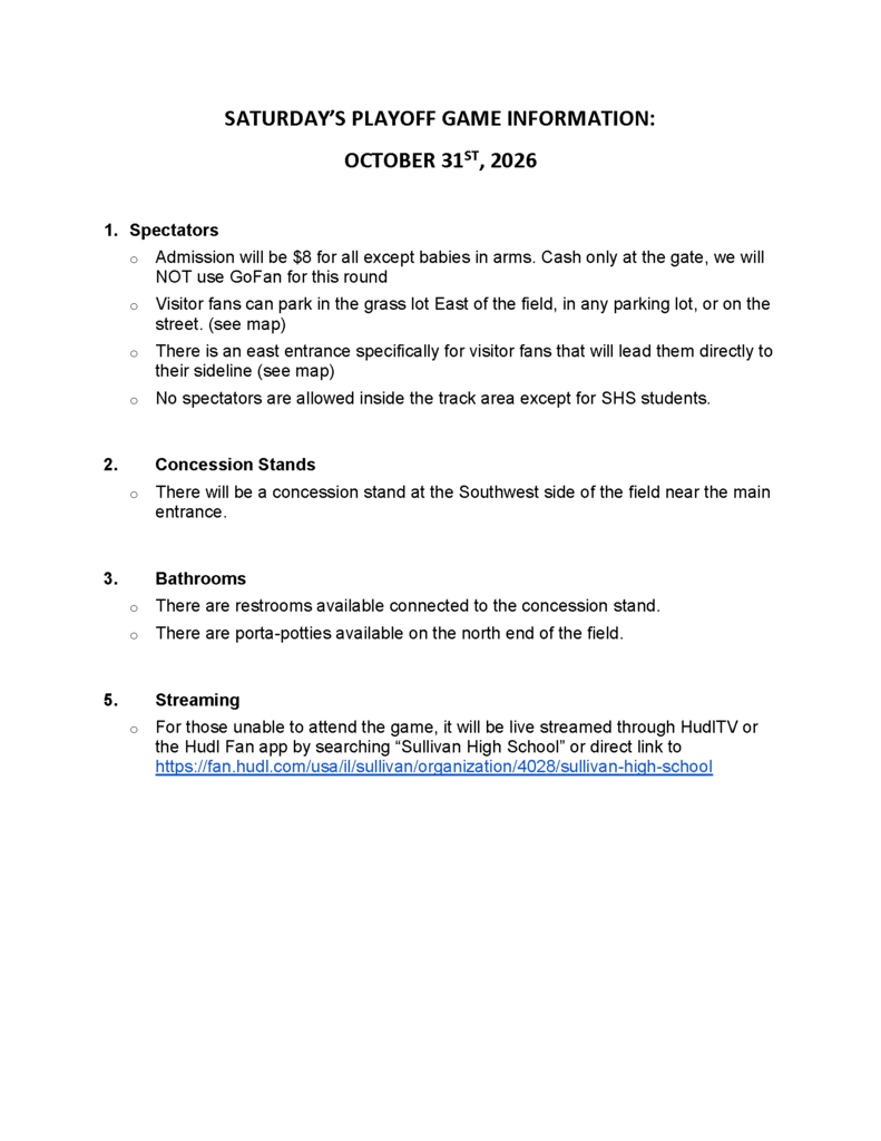 Playoff Info