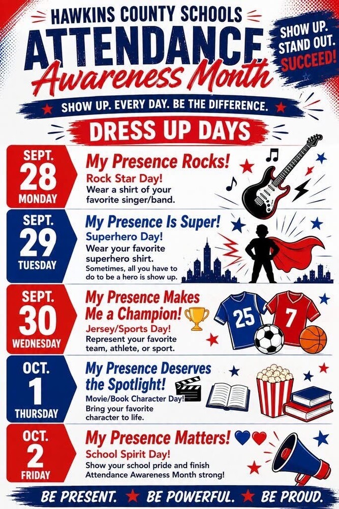 cves dress up days September 28-October 2