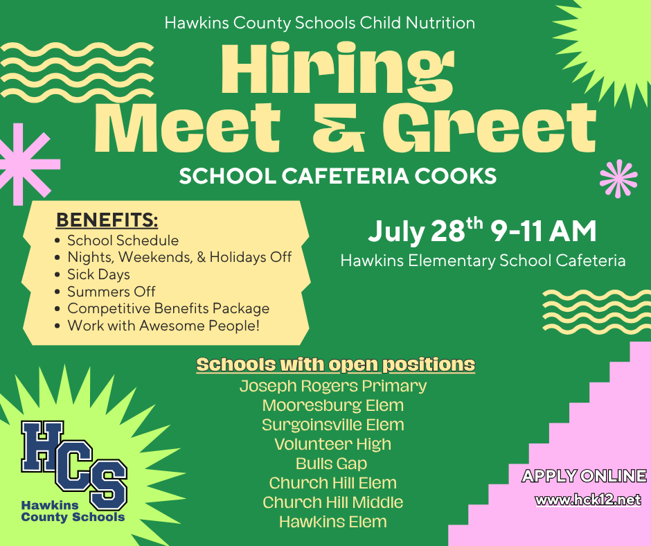 Hiring Meet and Greet for HCS Child Nutrition
