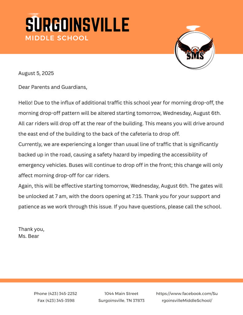 drop-off changes