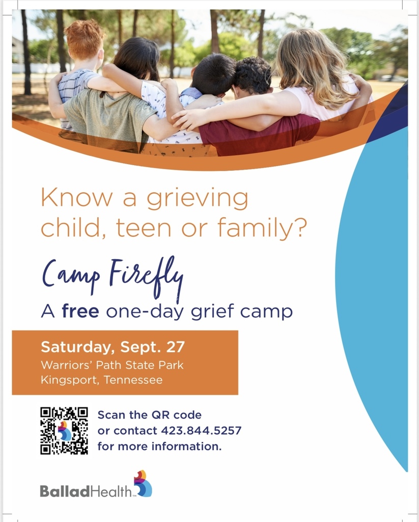 camp firefly flyer. free one day grief camp for children, teens and families. September 27 at Warriors Path State Park. 