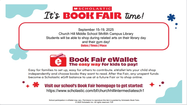 book fair September 15-19
