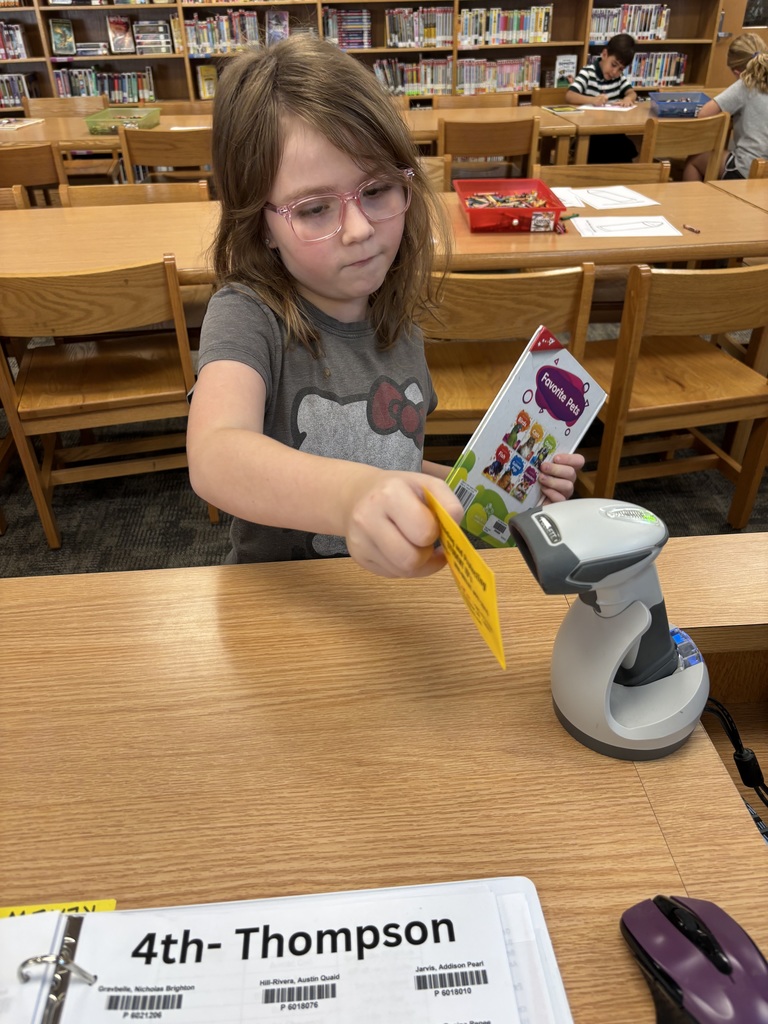 1st Graders doing self checkout