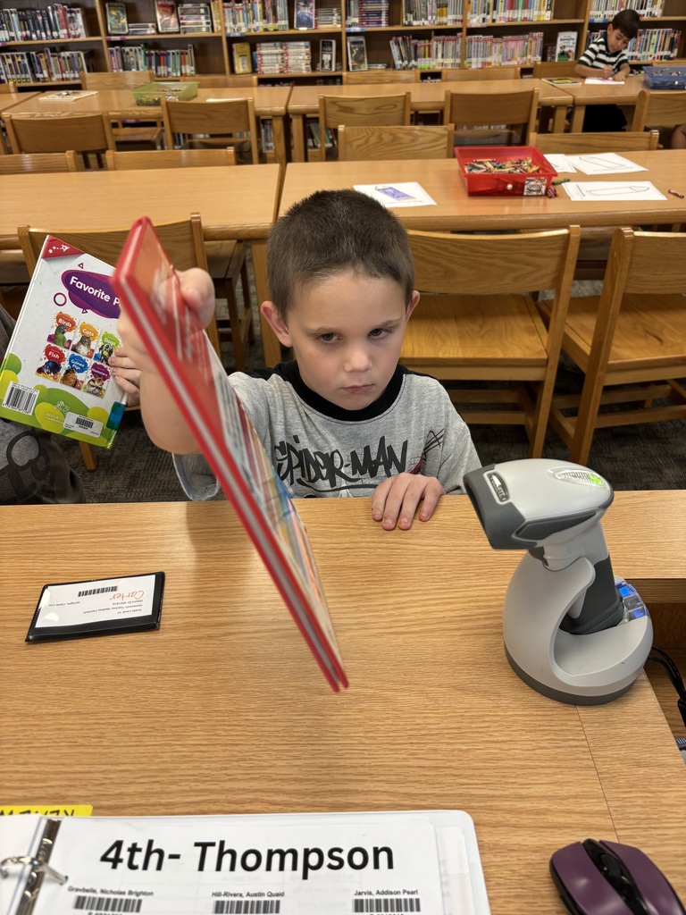1st Graders doing self checkout