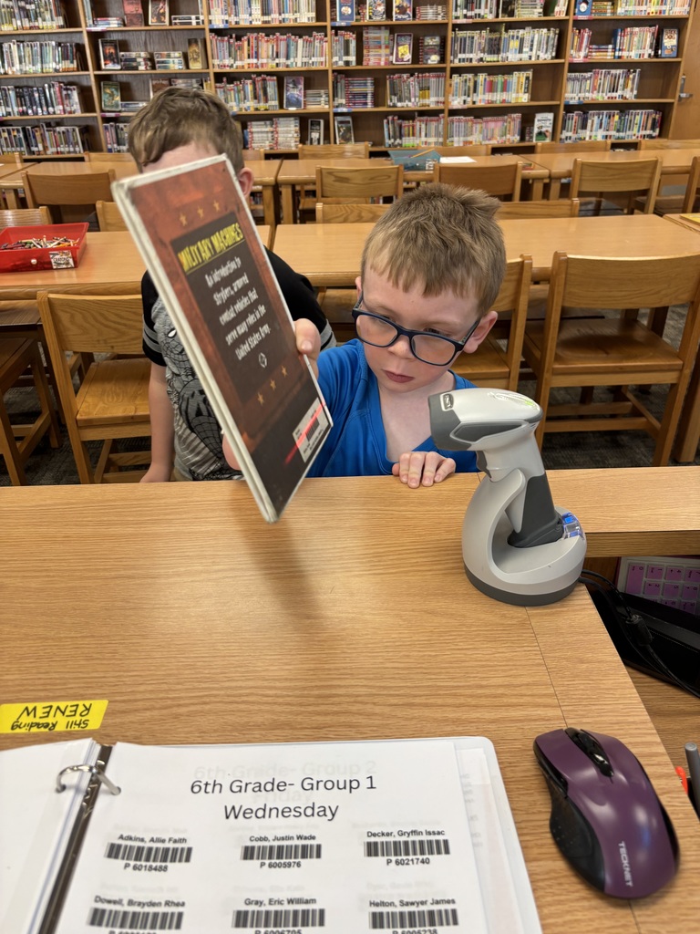1st Graders doing self checkout