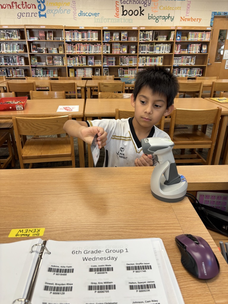1st Graders doing self checkout