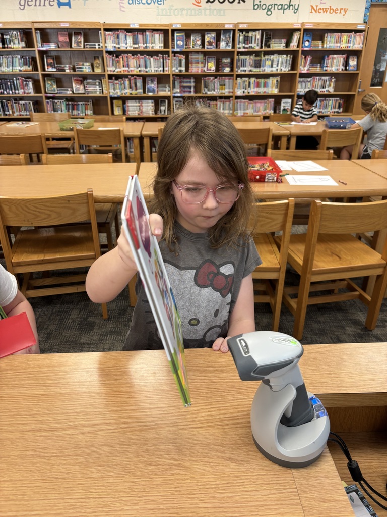 1st Graders doing self checkout