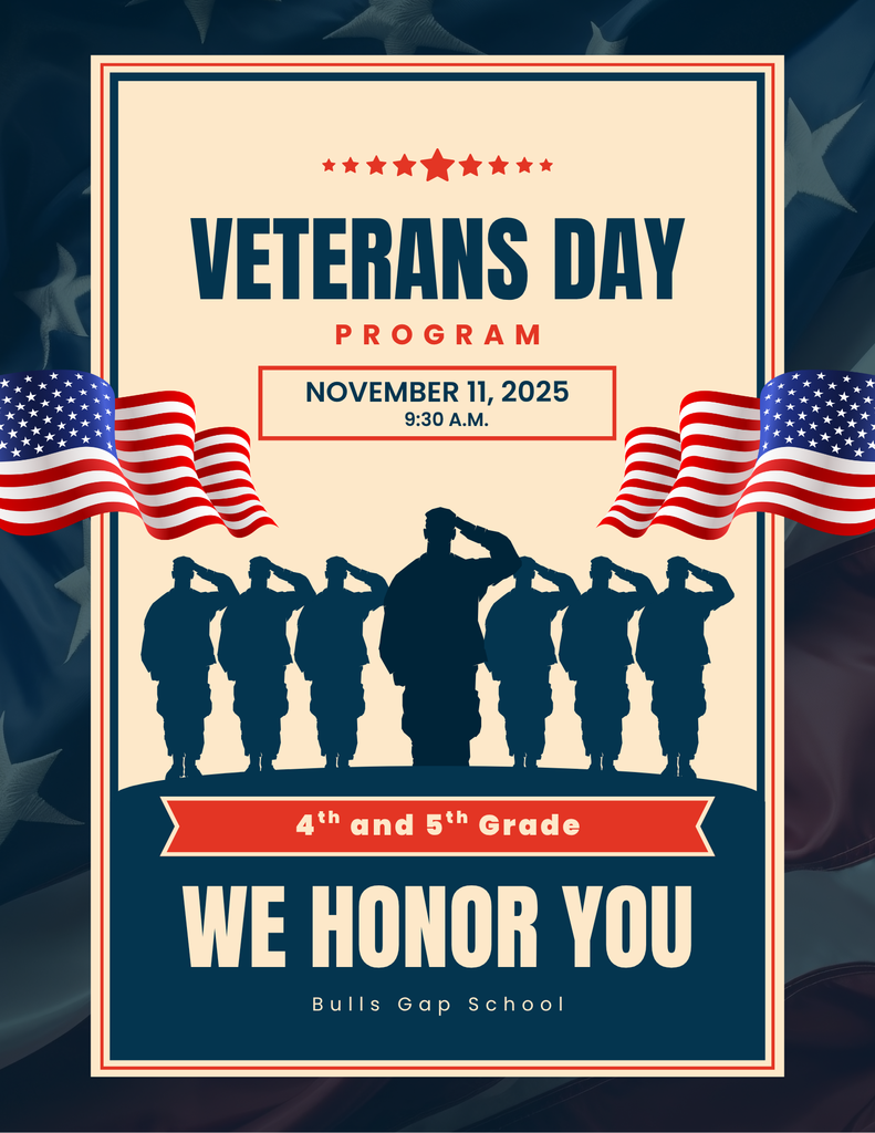 Veteran's Day Program November 11, 2025 @ 9:30AM