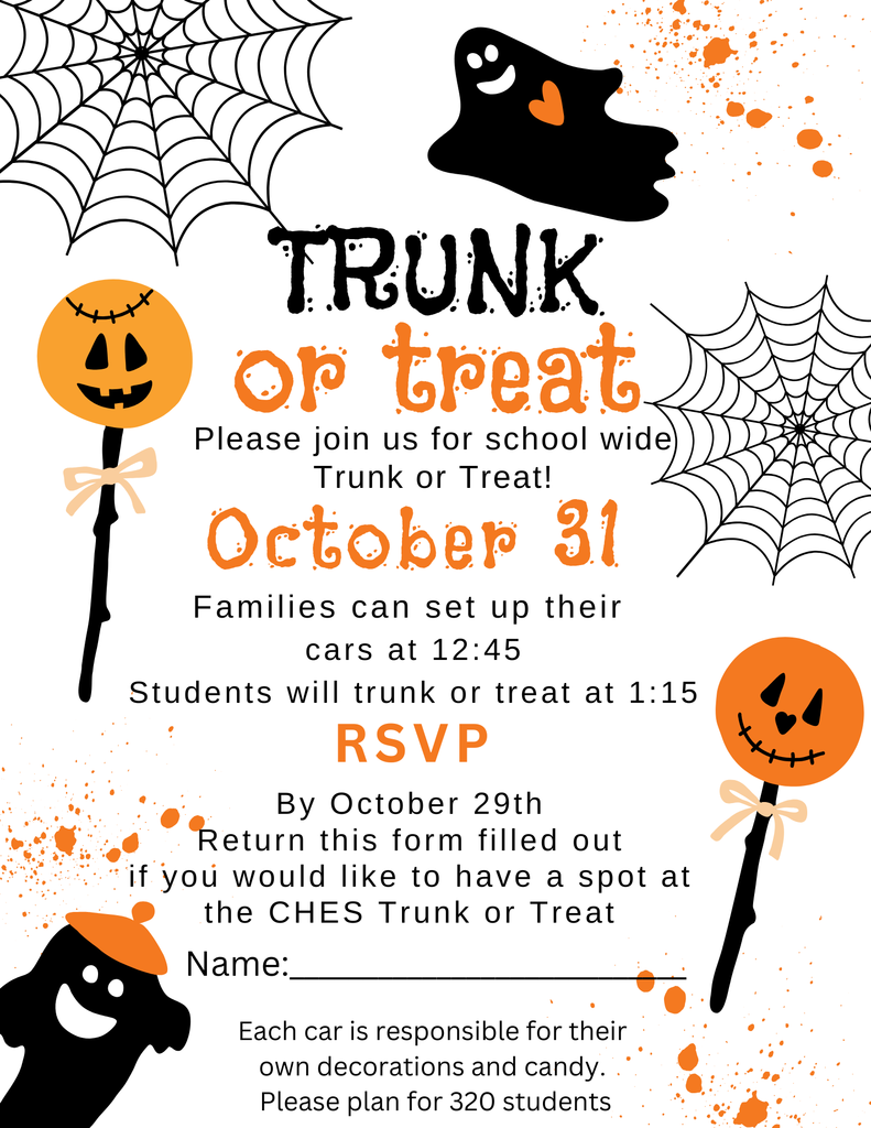 CHES Trunk or Treat on 10/31!