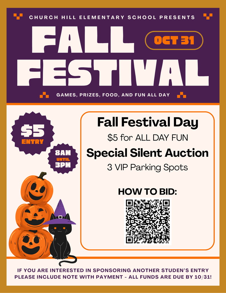 Fall Festival Fun 10/31 all day. Silent auction and $5 entry for GAMES ALL DAY!