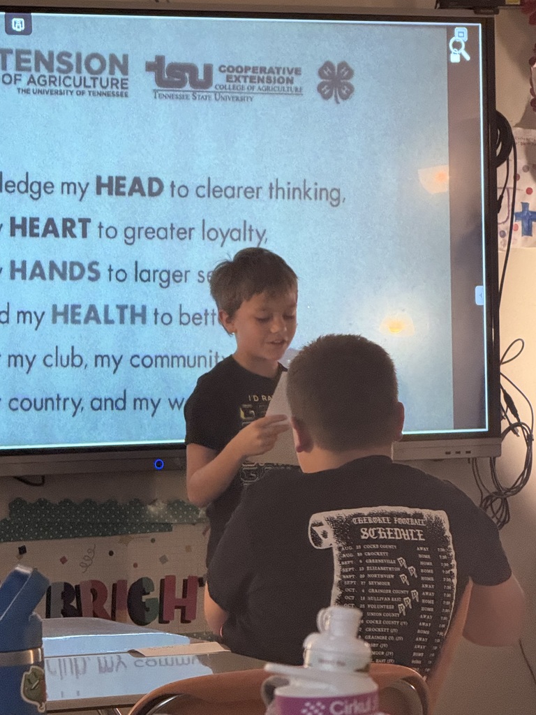 4th Grade 4-H Meeting