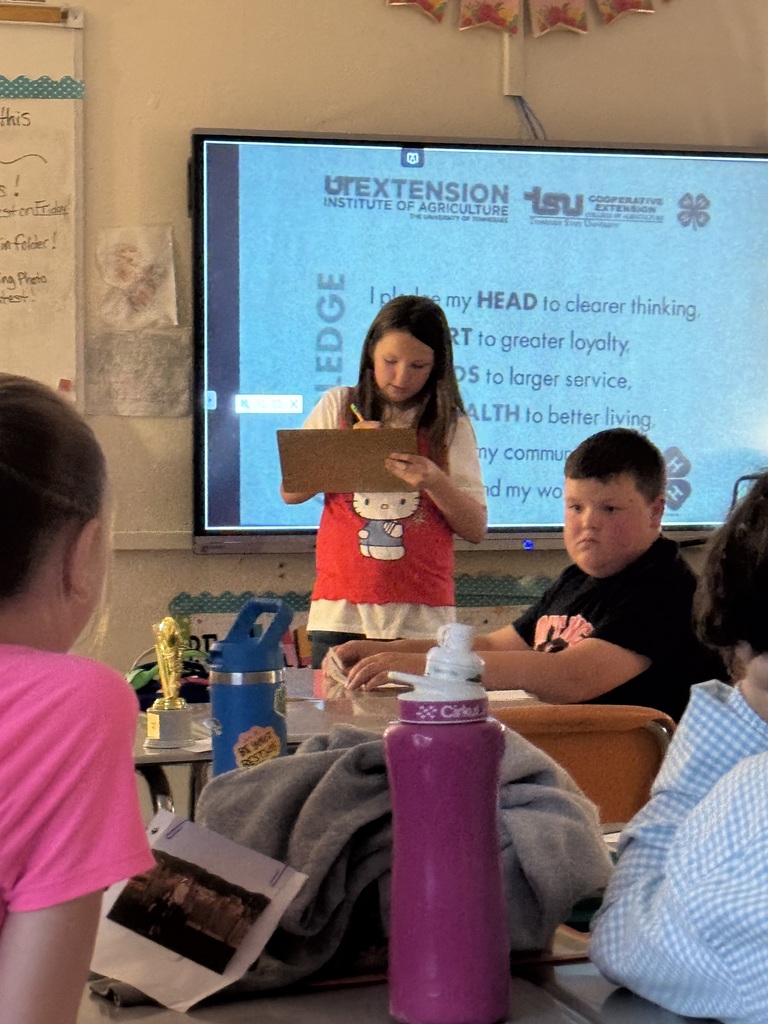 4th Grade 4-H Meeting