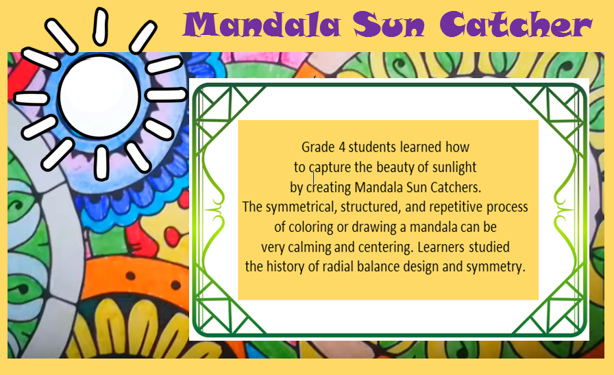 Grade 4 Art students captured the beauty of the sunlight.