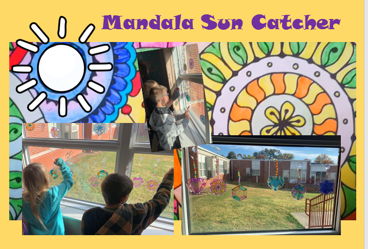 Grade 4 Art students captured the beauty of the sunlight.