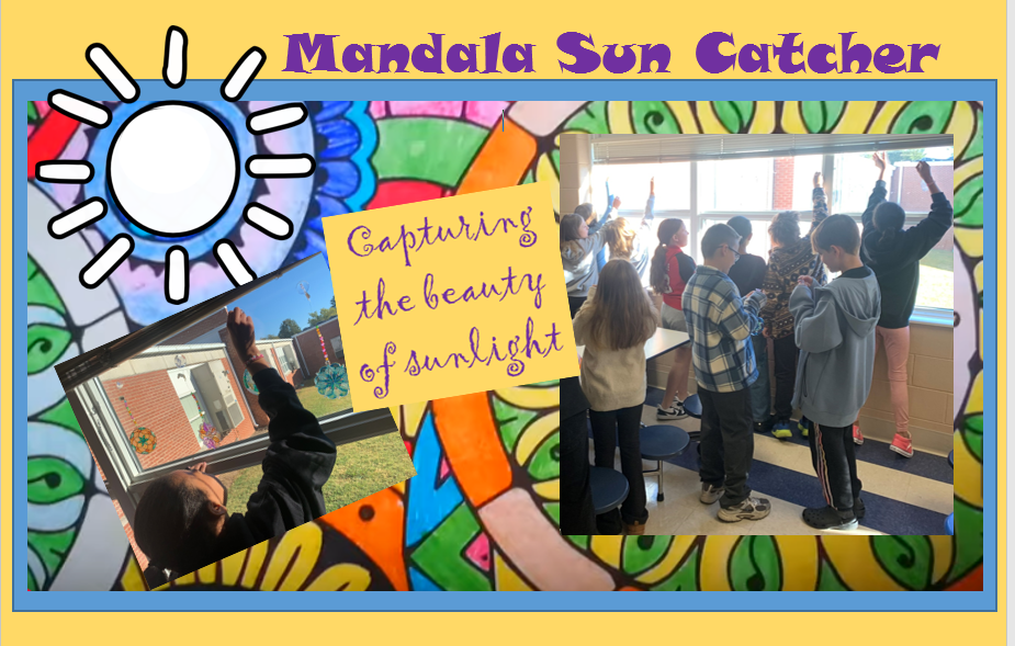 Grade 4 Art students captured the beauty of the sunlight.