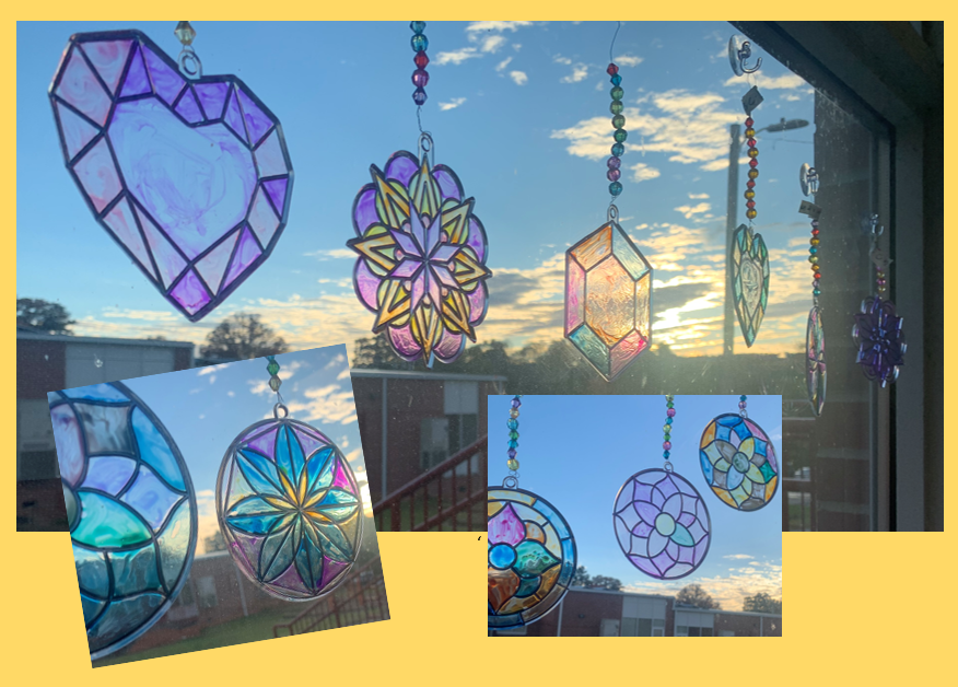 Grade 4 Art students captured the beauty of the sunlight.