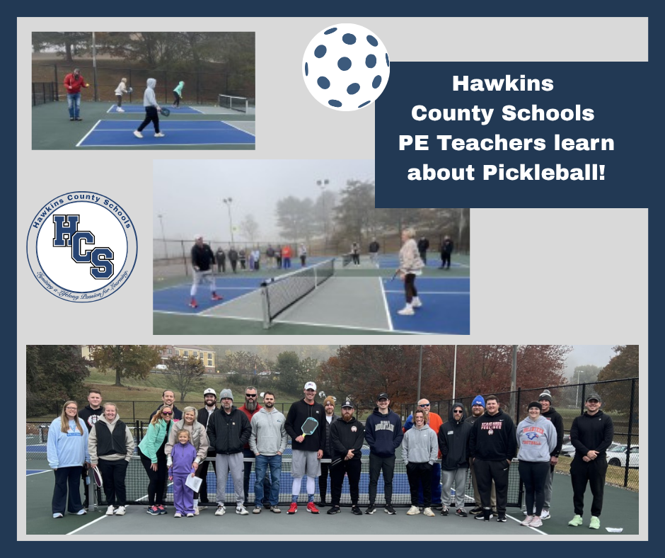 PE Teachers learn Pickleball
