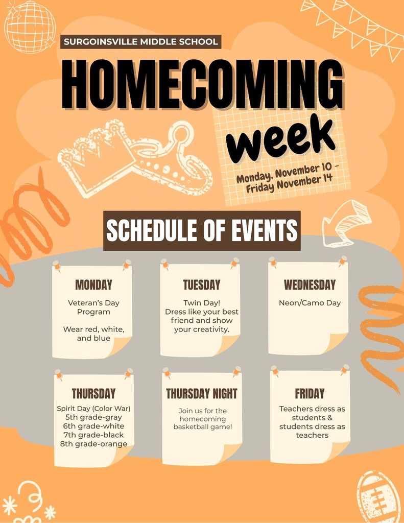 homecoming schedule