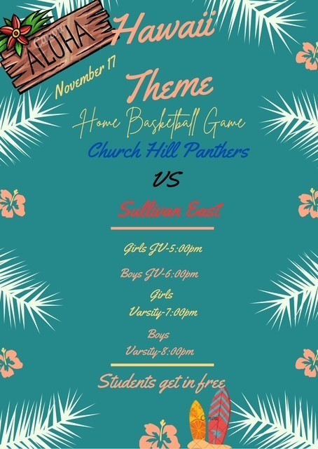 Basketball game November 17 vs Sullivan East